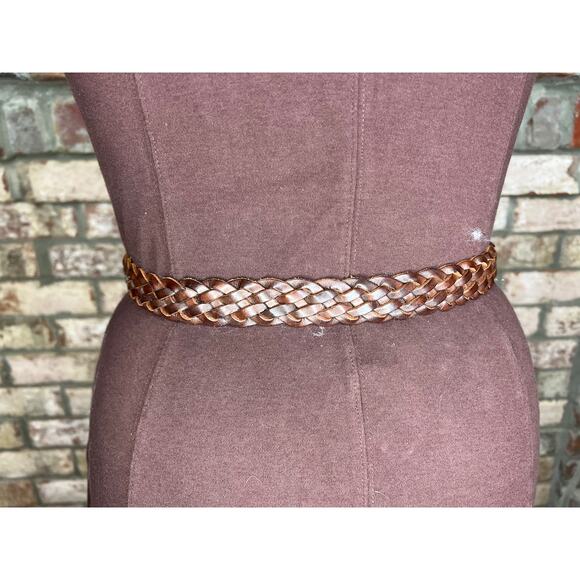 Split leather belt brown size large - Picture 2 of 10